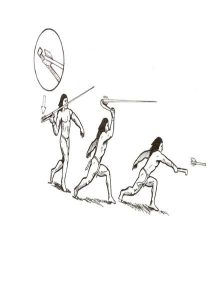 Throwing an atlatl (Cavalcante 2014:403 - Comidas dos nativos do Novo Mundo).