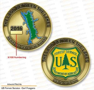 Land Between the Lakes Heritage Geocache 2016 Challenge Coin.